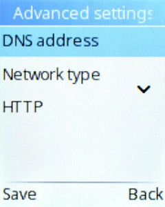 Select Network type. Select Network type.