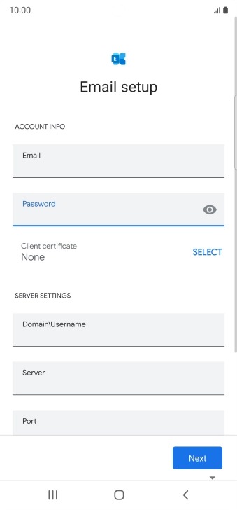 To turn on the function, press SELECT and follow the instructions on the screen to install the required certificate.