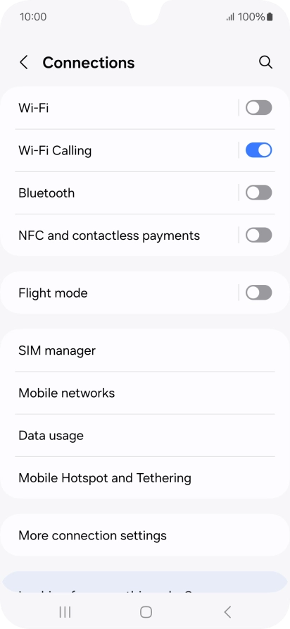 Press Data usage.