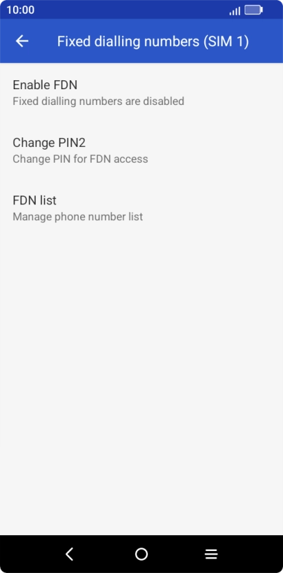 Press Enable FDN.