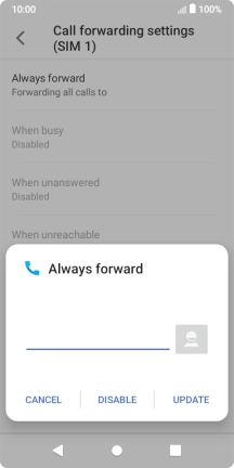 Press DISABLE.