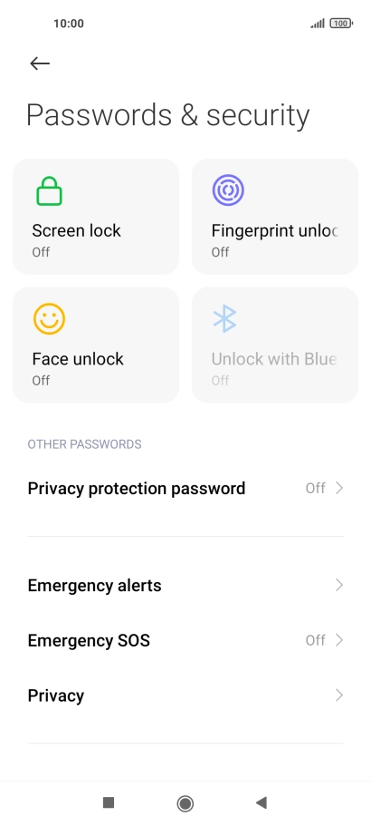 Press Privacy.