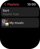 Press the required playlist. Press the required playlist.