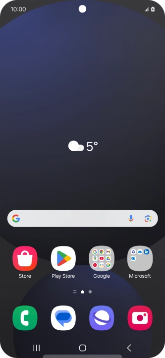 The battery charging icon shows that the battery is charging.