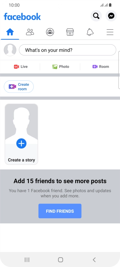 Press the text input field. Press the text input field.