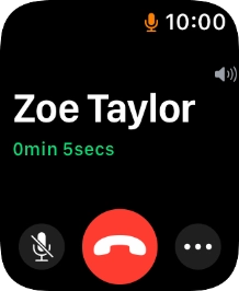 Press the end call icon.