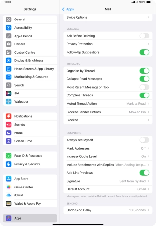 Press Default Account.