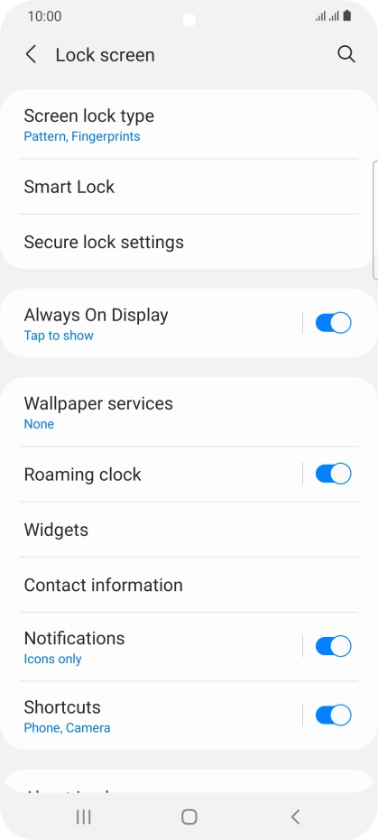 Press Screen lock type and key in the additional phone lock code you created earlier. Press Screen lock type and key in the additional phone lock code you created earlier.