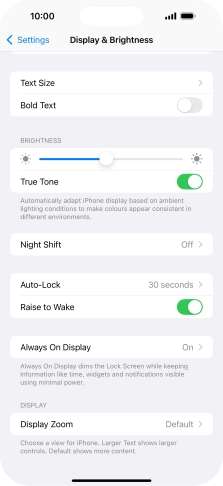 Press the indicator next to 