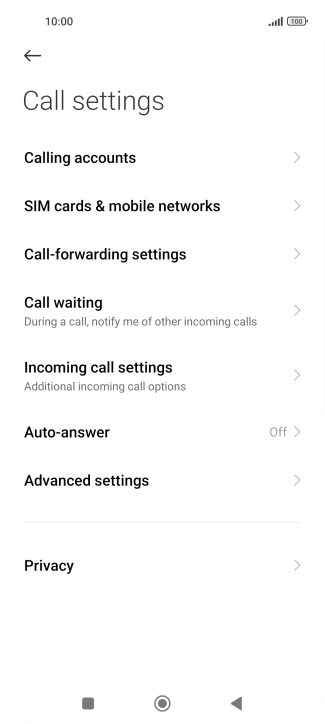 Press Advanced settings.