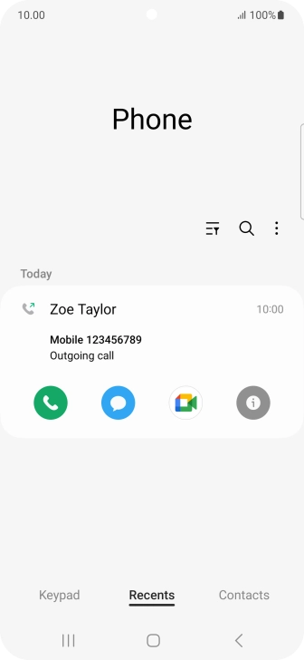 Press the info icon. Press the info icon.