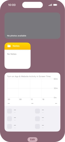 Press and hold the required Widget Stack.