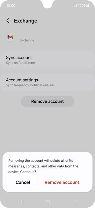 Press Remove account. Press Remove account.