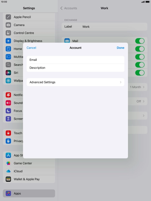 Press Advanced Settings.