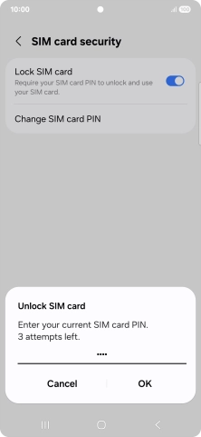 Key in your PIN and press OK.
