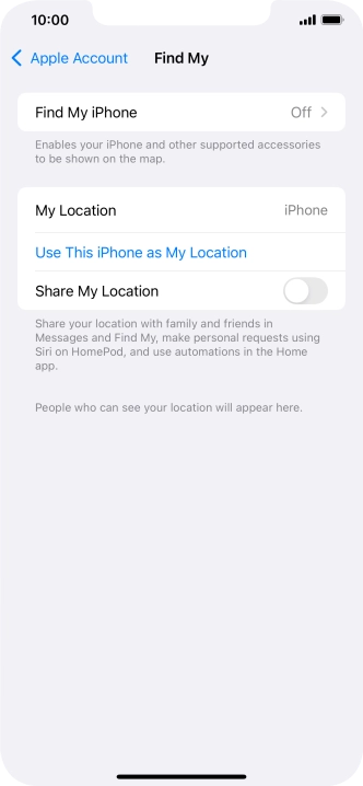 Press Find My iPhone. Press Find My iPhone.