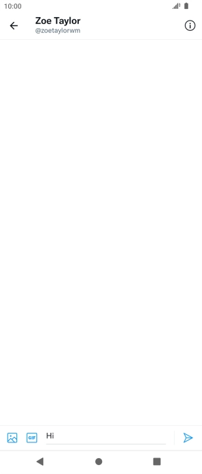 Write the required message and press the send icon.
