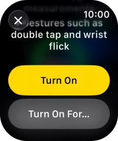 Press Turn On. Press Turn On.