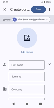 Press the address book drop down list.