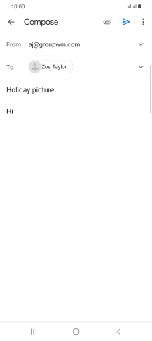 Write the required text and press the send icon. Write the required text and press the send icon.