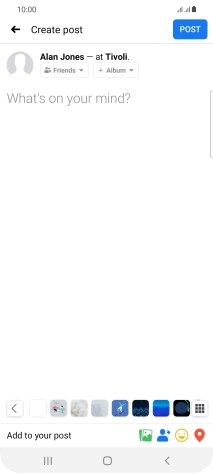 Press the text input field. Press the text input field.