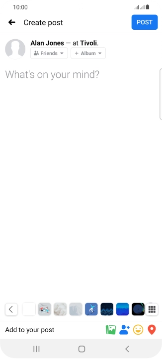 Press the text input field. Press the text input field.