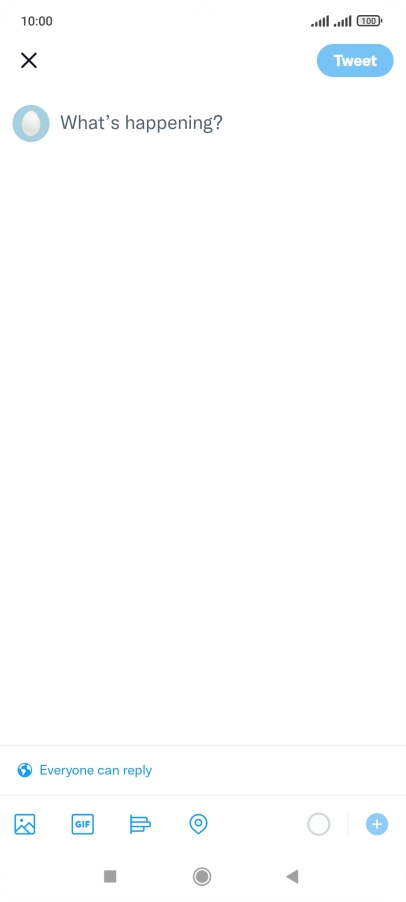 Press the text input field. Press the text input field.