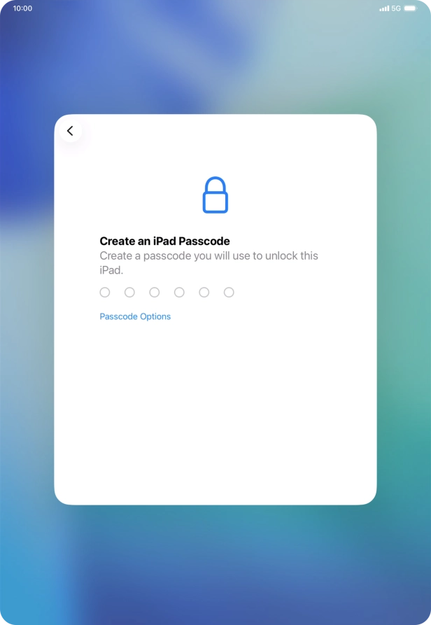 Press Passcode Options.