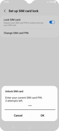 Key in your PIN and press OK.