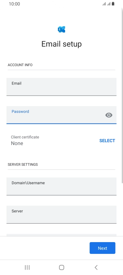 To turn on the function, press SELECT and follow the instructions on the screen to install the required certificate.