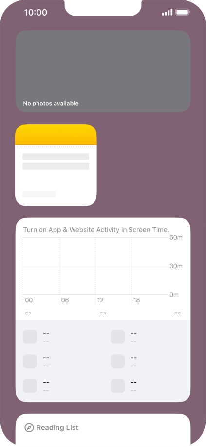 Press and hold the required Widget Stack. Press and hold the required Widget Stack.