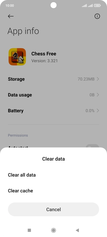 Press Clear cache.