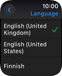 Press the required language. Press the required language.
