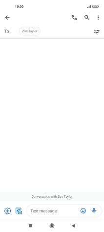 Press the text input field and write the text for your text message.