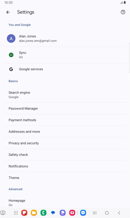 Press Privacy and security. Press Privacy and security.