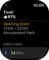 Press the required destination.