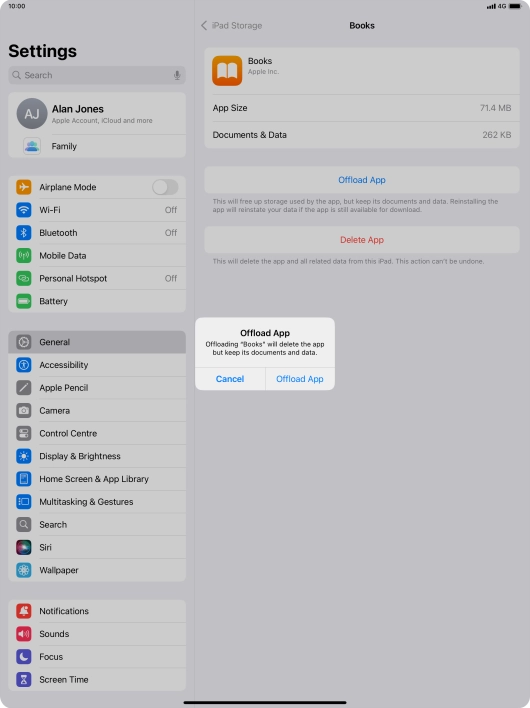 Press Offload App.