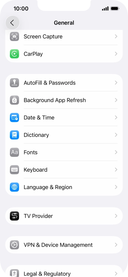 Press Language & Region.