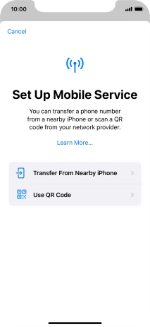 Press Use QR Code.