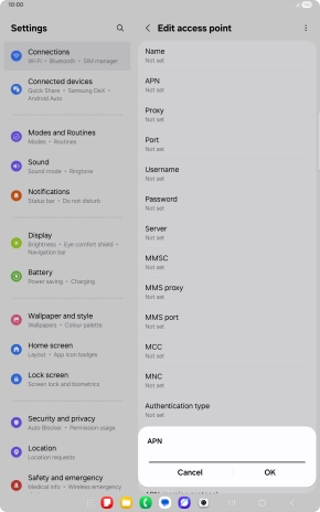 Key in wap.vodafone.co.uk and press OK.