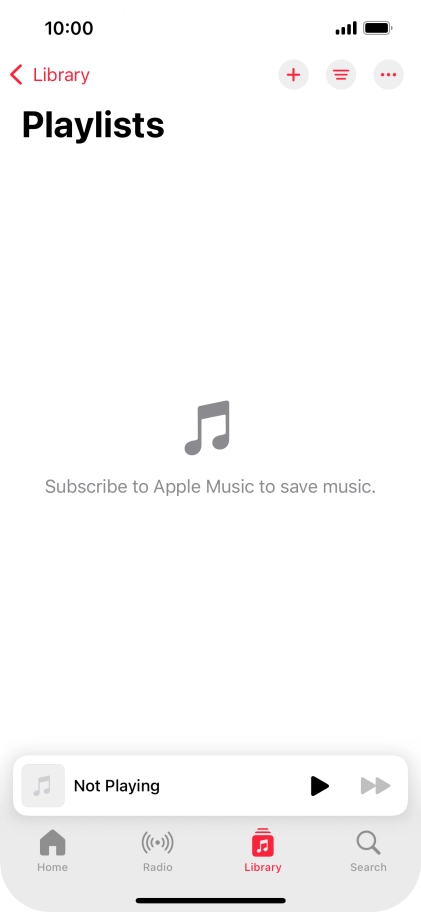 Press the new playlist icon.