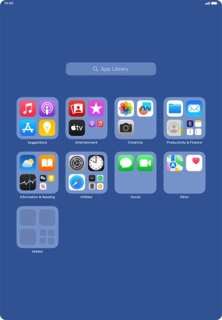 Press the required app.