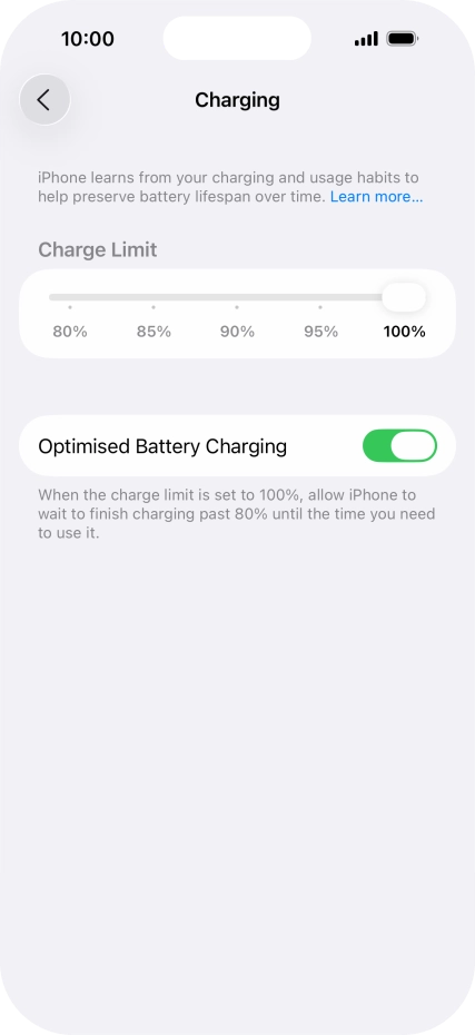 Press the indicator next to 