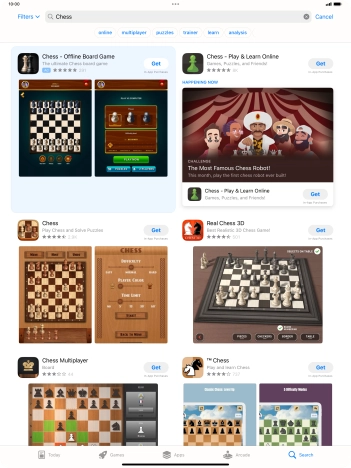 Press the required app. Press the required app.