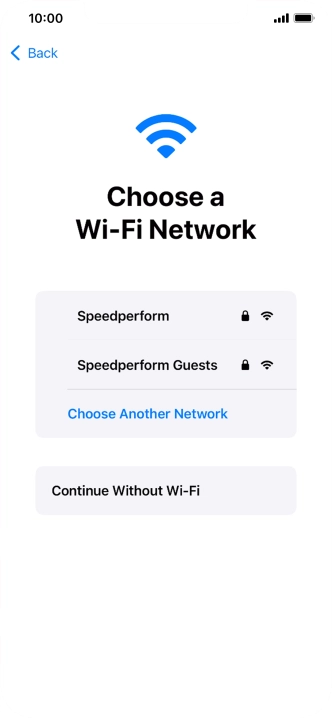 Press the required Wi-Fi network.