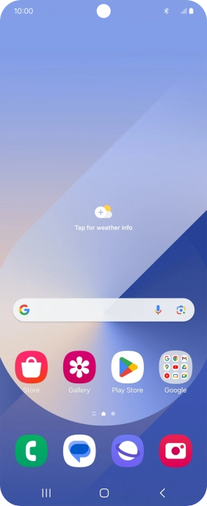 The Bluetooth icon shows that Bluetooth is turned on.