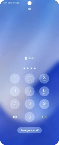 If your SIM is locked, key in your PIN and press OK.