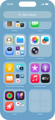 The app is now placed in the Hidden folder in the App Library.