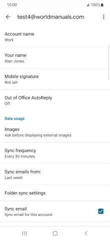 Press Account name and key in the required name. Press Account name and key in the required name.