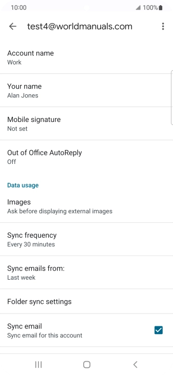 Press Account name and key in the required name. Press Account name and key in the required name.